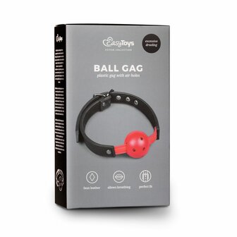 Easytoys Fetish - Ball gag met bal van PVC - Rood