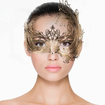 Easytoys Fetish - Open Venetiaans Masker - Goudkleurig