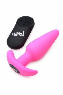 BANG! - Vibrerende buttplug Afstandsbediening - Roze
