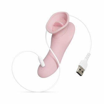 Teazers &ndash; Clitoral Tong Vibrator &ndash; Roze