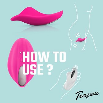 Teazers &ndash; Panty Pleasure Clitoris Vibrator &ndash; Roze
