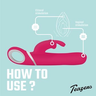 Teazers &ndash; Rabbit Vibrator &ndash; Roze