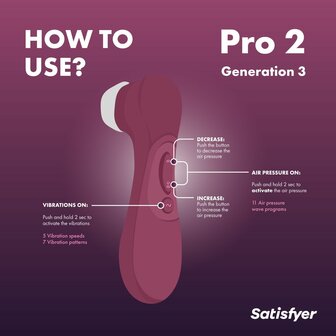 Satisfyer Pro 2 Generation 3 - Wijnrood