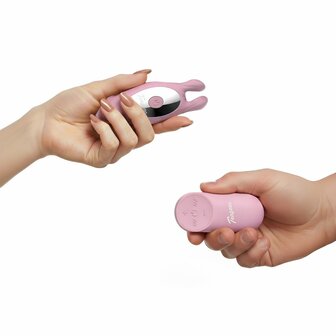 Teazers &ndash; Bunny Couple Vibrator met afstandsbediening &ndash; Roze