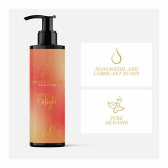BodyGliss - Massage Olie En Glijmiddel in 1 Aardbei &amp; Champagne - 150 ml