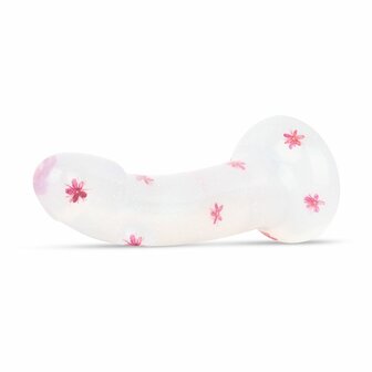 Dildo Collection Flower Power Dildo &ndash; Roze Glitterdesign 15 cm