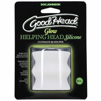 Doc Johnson - GoodHead Glow Helping Head Siliconen - Wit