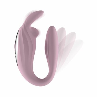 Teazers &ndash; Bunny Couple Vibrator met afstandsbediening &ndash; Roze