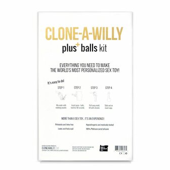 Clone-A-Willy &ndash; Vibrerende Dildo Kit met Ballen &ndash; Beige