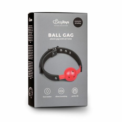 Easytoys Fetish - Ball gag met bal van PVC - Rood
