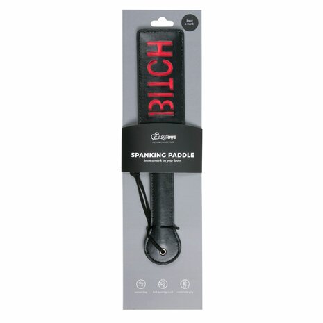 Easytoys Fetish - Zwarte Leren Paddle - Bitch