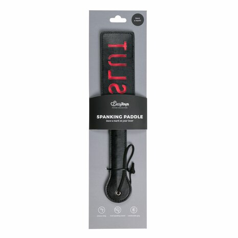 Easytoys Fetish - Zwarte leren paddle - Slut