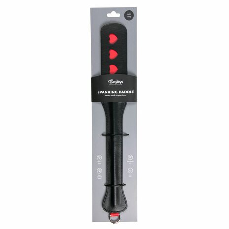 Easytoys Fetish - Lange leren paddle met hartje