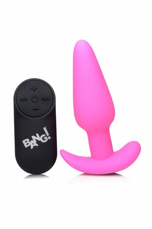 BANG! - Vibrerende buttplug Afstandsbediening - Roze