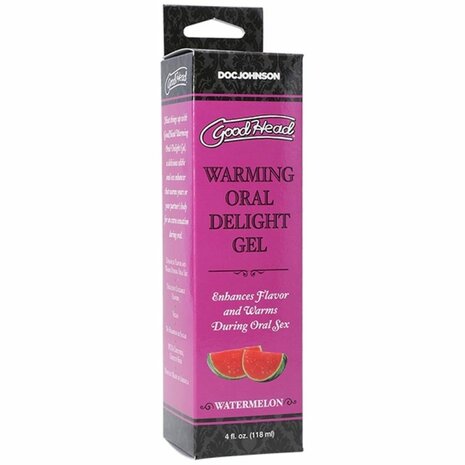Doc Johnson - GoodHead Warming Oral Delight Gel - Watermeloen - 118 ml
