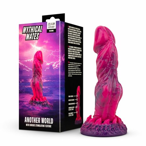 Mythical Mates - Another World Dildo Roze & Paars - 22.4 cm