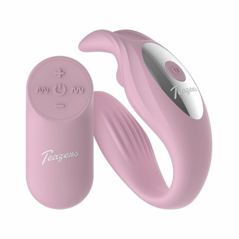 Teazers &ndash; Bunny Couple Vibrator met afstandsbediening &ndash; Roze