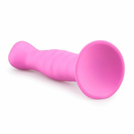 Roze Siliconen Dildo Met Zuignap - 14 cm