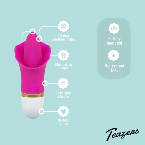 Teazers &ndash; Flower Touch Clitoris Vibrator &ndash; Roze