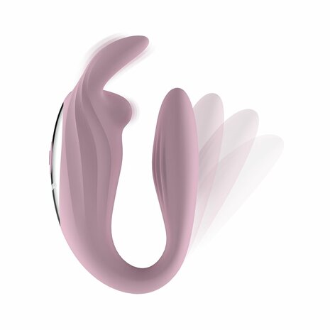 Teazers &ndash; Bunny Couple Vibrator met afstandsbediening &ndash; Roze