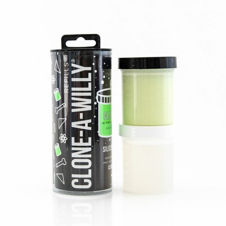 Clone-A-Willy - Navulling Siliconenrubber - Glow in the Dark Groen