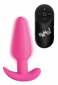 BANG! - Vibrerende buttplug Afstandsbediening - Roze