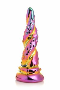 Creature Cocks - Betoverende Regenboog Glazen Dildo - Geel & Roze
